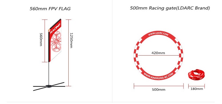 560mm FPV Racer Flag Drone Qua - Drone Racing Gate ulasan dan harga