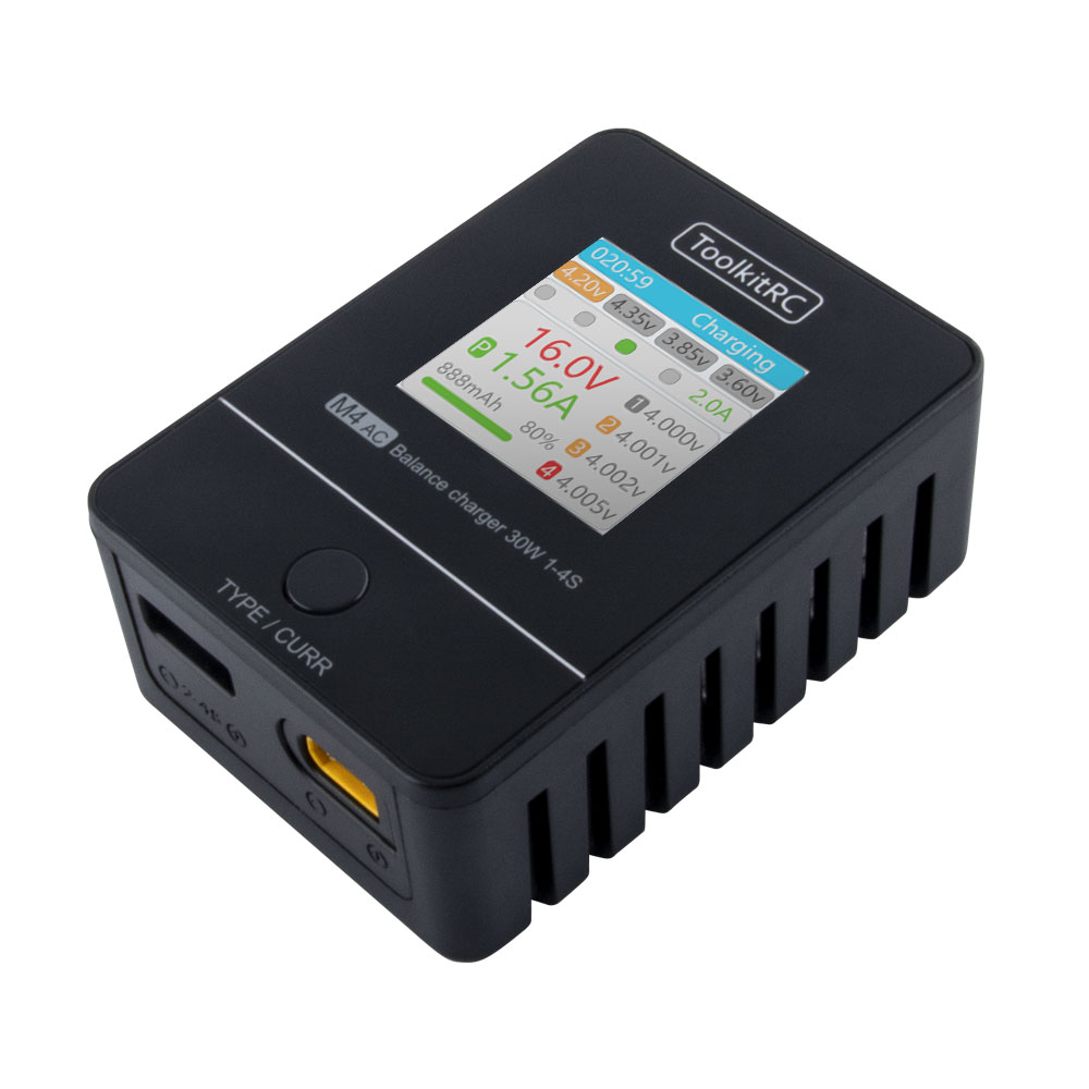 ToolkitRC M4AC 30W Compact AC  - Drone Racing Charger ulasan dan harga