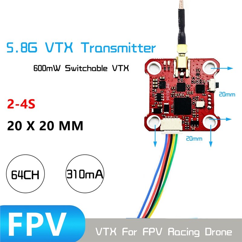 B27B MINI008 VTX 64CH 5.8G Ana - Drone Racing Vtx ulasan dan harga
